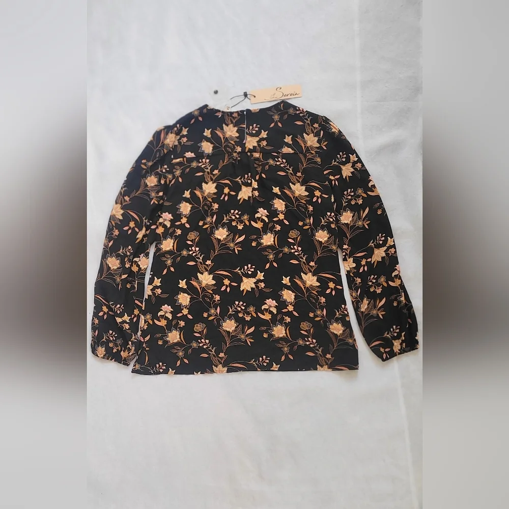 NWT! les Serein Women's Bohemian Print Blouse Size Medium - Picture 7 of 9